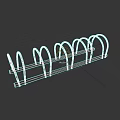 Stainless Steel Bicycle Rack With Multiple Curved Parking Slots For Outdoor Use