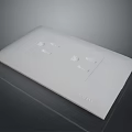 White VETO Electrical Switch Plate With Dual Outlets And Sleek Design 3d model
