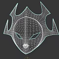 Game and Movie Character White Mask With Black Spiked Crown And Red Lips