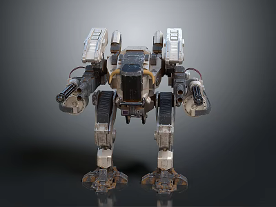 Smart Machine Featuring Mechanical Structure Metal Exterior Robotic Arms Caterpillar Legs And Industrial Design 3d model