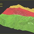 Geography, topography, mountain shape, ridge, ridge, valley, mountain range, canyon, geomorphology, mountain peak, mountain body 3d model