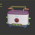 Philips White And Gray Toaster With Control Knob And Toasting Rack