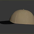 Beige Baseball Cap With Black Brim And Modern Stitched Design Fashion Accessory