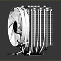 Heat sink host mechanical radiator computer radiator fan 3d model