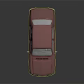 Red Vintage Sedan Car With Classic Front Grille And Headlights Reflection