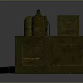 Tactical Weapon Military Equipment Set With Crates Cylinders Tools And Cables