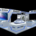 AnRui Exhibition Booth Modern Design With Display Counters And Large Screen