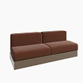 Brown Multi Person Sofa With Modern Design And Light Colored Base 3d model