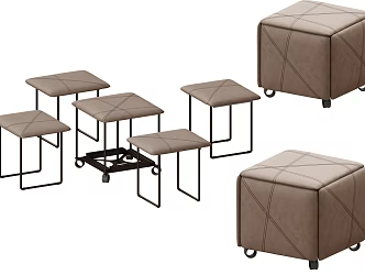 Sofa stool 3d model