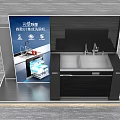 Hardware Store High-End Knives Exhibition Display Shelf with Modern Showcase Machine 3d model