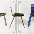 Modern Leisure Chairs With Armrests Multiple Colors And Angles Display Design 3d model