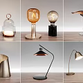 Modern Table Lamps with Various Designs Metal Glass Bases and Unique Shapes for Interior Lighting