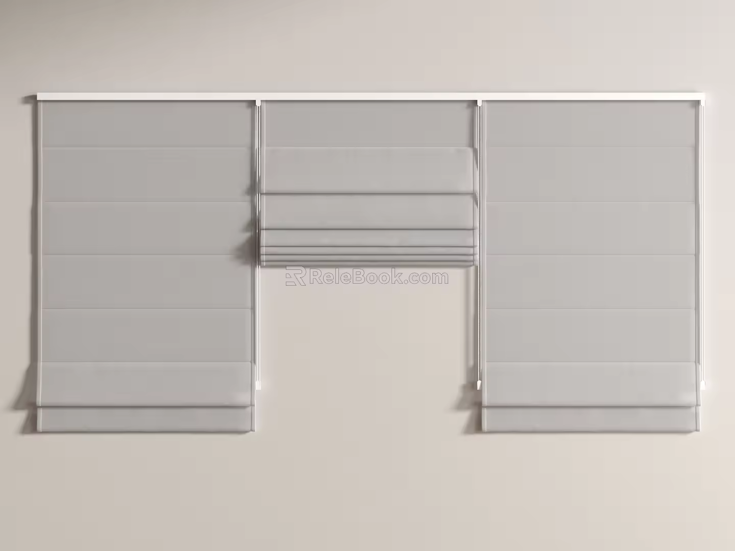 Curtain Roman Curtain Solid Color 3d model