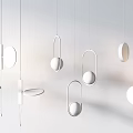 Modern Pendant Lights With Geometric Gold Black Frames And Round Lampshades For Contemporary Living Rooms