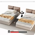 Single bedside table 3d model