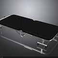 Modern Folding Bed With Black Mesh Mattress And Durable Metal Frame Design