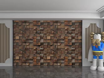 Modern background wall 3d model