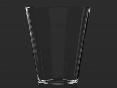 Clear Transparent Glass Cup With Simple Modern Design For Daily Use 3d model