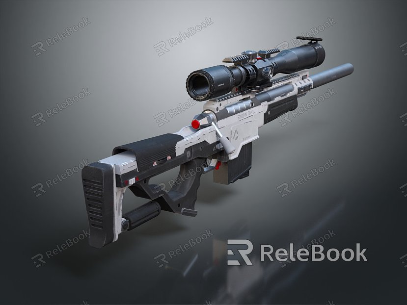 Modern Sniper Gun Sight Sniper Rifle Sci-Fi Sniper Rifle model