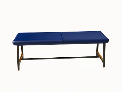 Modern Blue Two Seat Sofa Bench With Sturdy Metal Frame Design 3d model