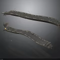 Industrial Curved Bridge Structures With Weathered Metal Surfaces And Stone Slabs