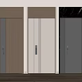 Modern Security Doors in Light Brown Beige and Dark Gray with Sleek Handles and Locks