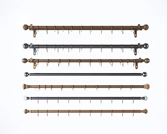 Modern Curtain Rod Curtain Roman Rod 3d model