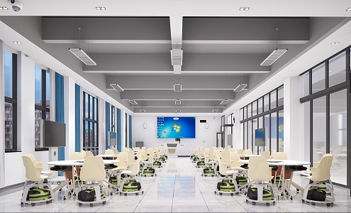 Scientific exploration training classroom 3d model