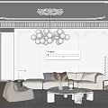 Modern Living Room Interior With Beige Sofa Marble Coffee Table And Globe Pendant Light Rug