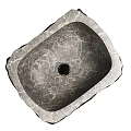 Unique Natural Stone Wash Basin with Cracked Texture and Organic Above Counter Design