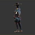 Modern Game Role Samurai Soldier 3d model