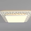 White Square And Round Ceiling Lights With Wavy Decorative Edges Modern Design 3d model