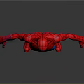 3D Spider Man Character Model In Red And Blue Costume With Spider Emblem
