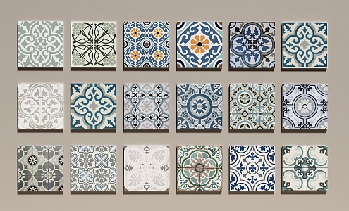 Stone mosaic floor tile mosaic floor tile 3d model