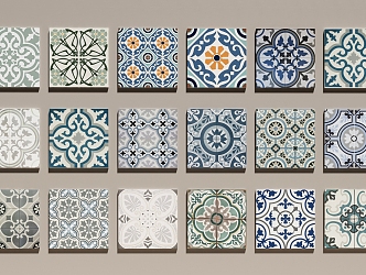 Stone mosaic floor tile mosaic floor tile 3d model