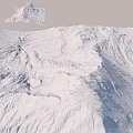 3D Garden Landscape Terrain With Rolling Topographic Features And Yellow Green Textures