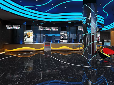 Modern Cinema Hall Cinema 3d model