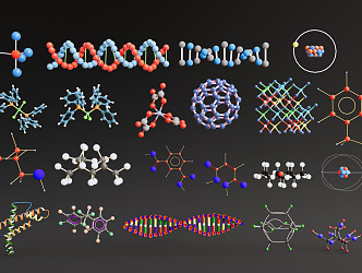 modern chemical molecular structure chemical molecular formula structure 3d model