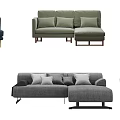 Modern Sectional Sofa Collection Featuring Various Styles Multiple Colors And Comfortable Cushions 3d model