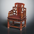 Traditional Chinese Wooden Chair With Intricate Carvings Ornate Details And Classic Design