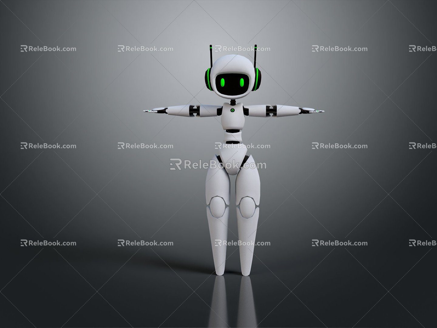 Robot Robot Assistant Small Robot Robot Butler 3d model