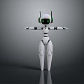 Robot Robot Assistant Small Robot Robot Butler 3d model