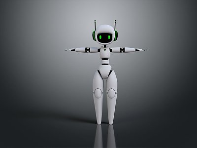 Robot Assistant Small Robot Butler 3d model