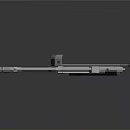 Twin Tactical Rifles With Long Metallic Barrels Red Grips And Black Components