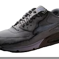 Light Gray Nike Air Max Sneakers With Mesh Upper White Logo And Stylish Sole