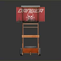 Orange Mobile Scissor Lift With Red Panel And Metal Frame Platform