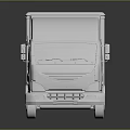 Shiny Silver Box Truck 3D Model With Smooth Metallic Surface And Reflective Finish