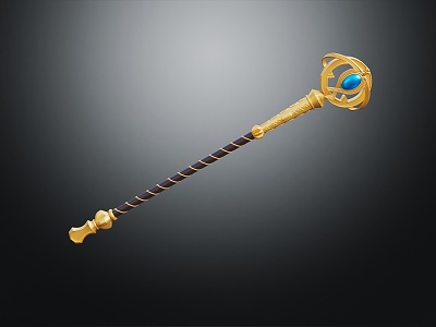 Jane European Scepter Ancient Scepter Cane 3d model