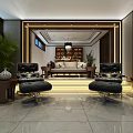 New Chinese Audio-visual Room 3d model