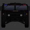 Durable Black Police Utility Vehicle with Emergency Lights and Off-road Features